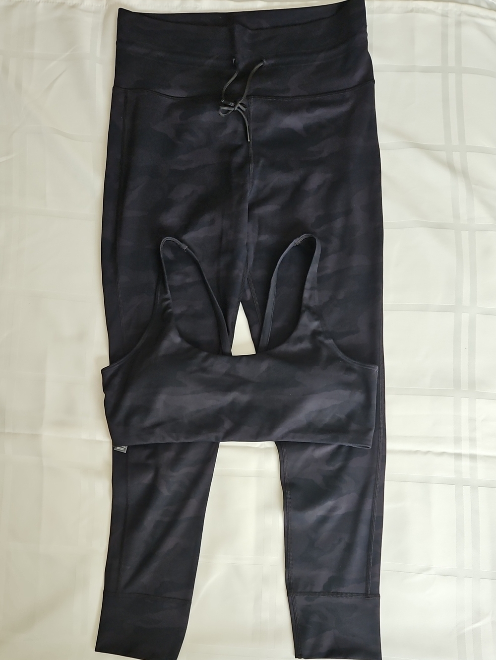 Vouri Black Camo Leggings and Sports Bra Set